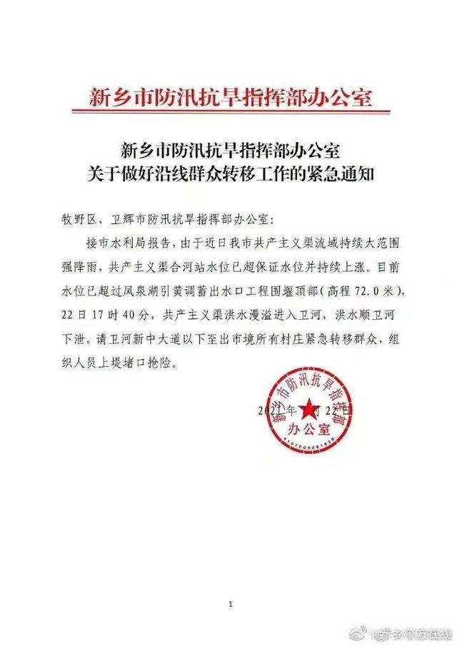 新鄉(xiāng)暴雨 河南抗洪 
